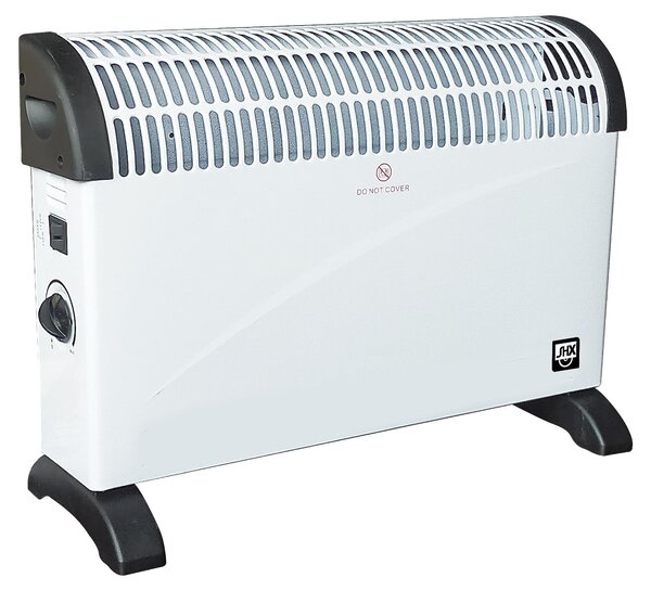 Stufa a convezione con ventola turbo, 2000 W, 3 livelli di potenza, colore bianco