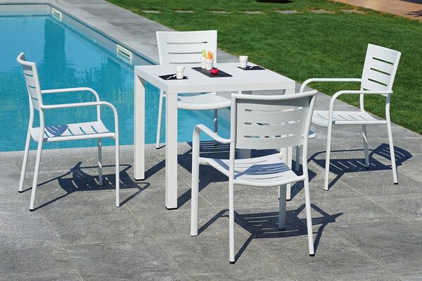 Sedia da Giardino in Alluminio Vorghini Chiavari Bianco