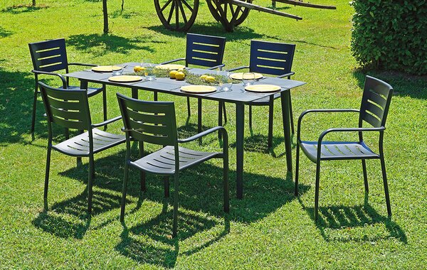 Sedia da Giardino in Alluminio Vorghini Chiavari Antracite