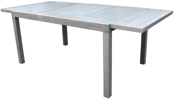Tavolo Rettangolare da Giardino Allungabile 210x90cm in Alluminio Vorghini Verbier Grigio