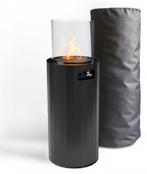 Stufa a gas portatile - Cilindro del gas nascosto - Colore nero - Ideale per terrazza e giardino