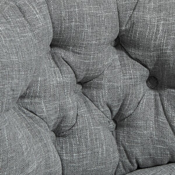 HOMCOM Sedia da ufficio senza braccioli, comoda sedia da scrivania con sedile imbottito e altezza regolabile, Grigio | Aosom Italy