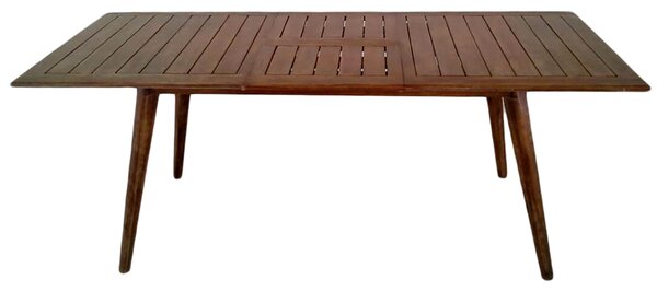 Tavolo Rettangolare da Giardino Allungabile 240x100cm in Legno Vorghini Valladolid