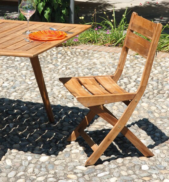 Sedia Pieghevole da Giardino in Legno Vorghini Leon