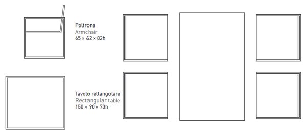 Set da Giardino Tavolo e 4 Sedie in Alluminio Ranieri Quick