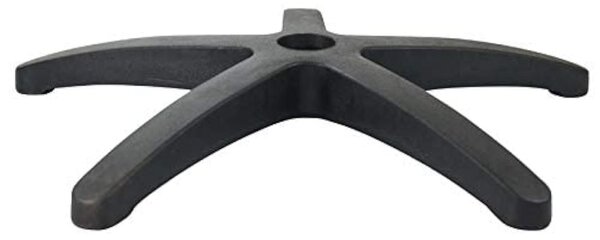 Base a stella per sedia da ufficio, a 5 bracci, nera, in nylon, diametro 60 cm