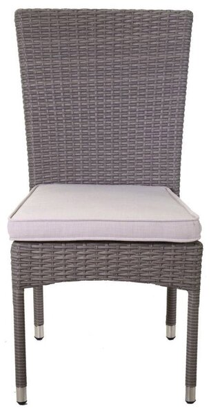 Sedia da Giardino 50x59x96cm in Polyrattan Atlanta Grigia