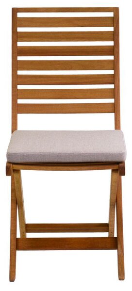 Sedia da Giardino Pieghevole in Legno Naturale Nanchino
