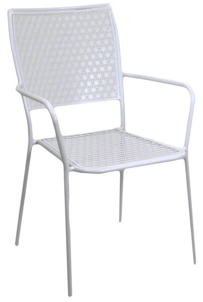 Sedia da Giardino 55x55x90cm in Ferro Migal Bianca