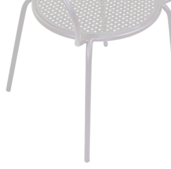 Sedia da Giardino 54x55x90cm in Ferro Ivrea Bianca