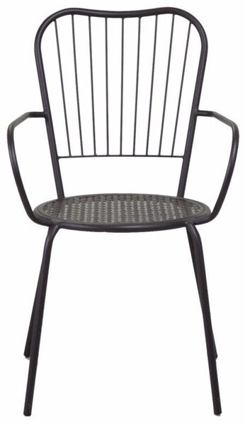 Sedia da Giardino 54x55x90cm in Ferro Ivrea Noce