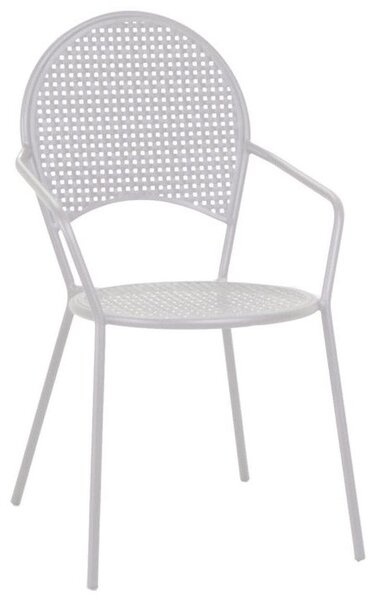 Sedia da Giardino 55x49x89cm in Ferro Ivrea Bianca