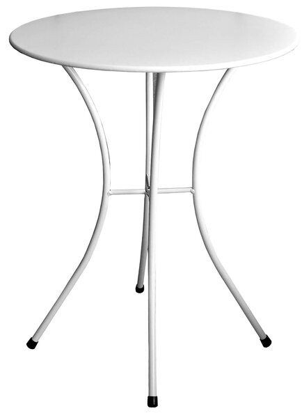 Tavolino da Giardino Ø60x72 cm in Acciaio Bauer Luna Bianco