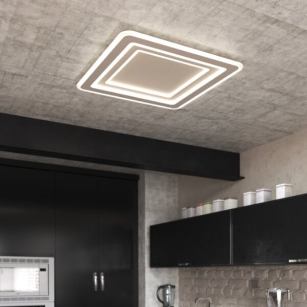 Plafoniera moderna top light zoom 1220 65 led cct switch metallo - Top Light