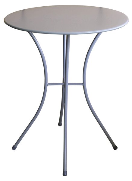 Tavolino da Giardino Ø60x72 cm in Acciaio Bauer Luna Tortora