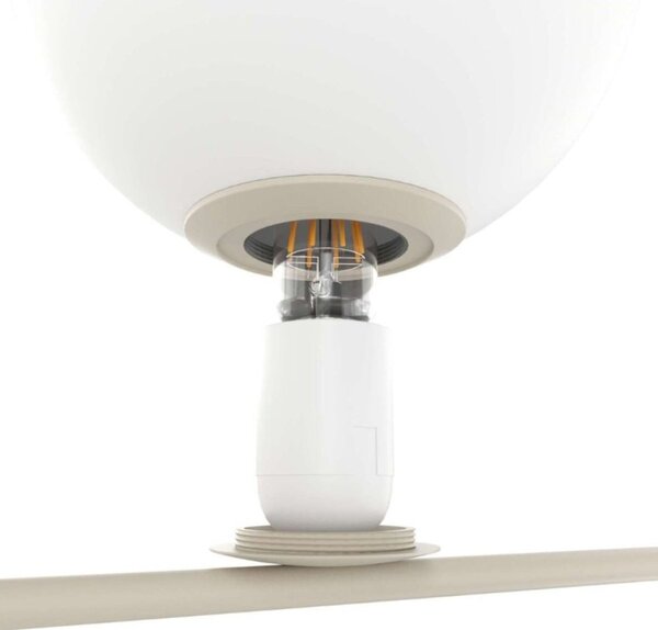 Piantana moderna top light boomerang 1200 t6 sa e27 led metallo vetro - Top Light