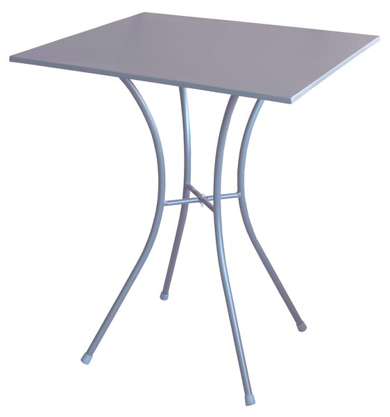 Tavolino da Giardino 60x60x72 cm in Acciaio Bauer Luna Tortora