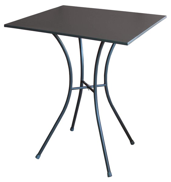 Tavolino da Giardino 60x60x72 cm in Acciaio Bauer Luna Antracite