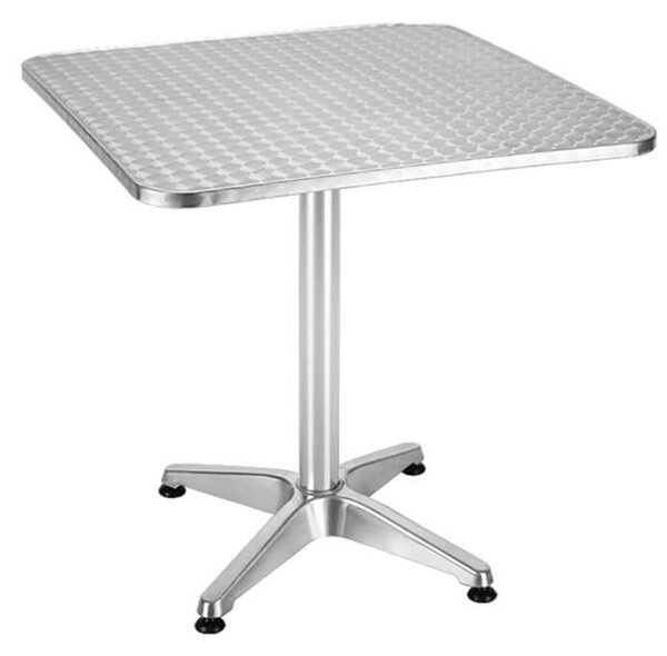 Tavolino da Giardino 70x70x70 cm in Allumiino e Acciaio Bauer