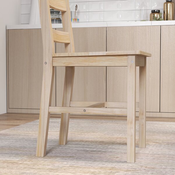 HOMCOM Set da pranzo 5 pezzi Tavolo con sedie, Massello, 118 cm x 73 cm x 75 cm, Legno naturale | Aosom Italy