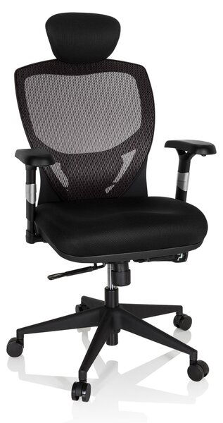 Sedia da ufficio in rete, color argento-grigio, ergonomica e regolabile