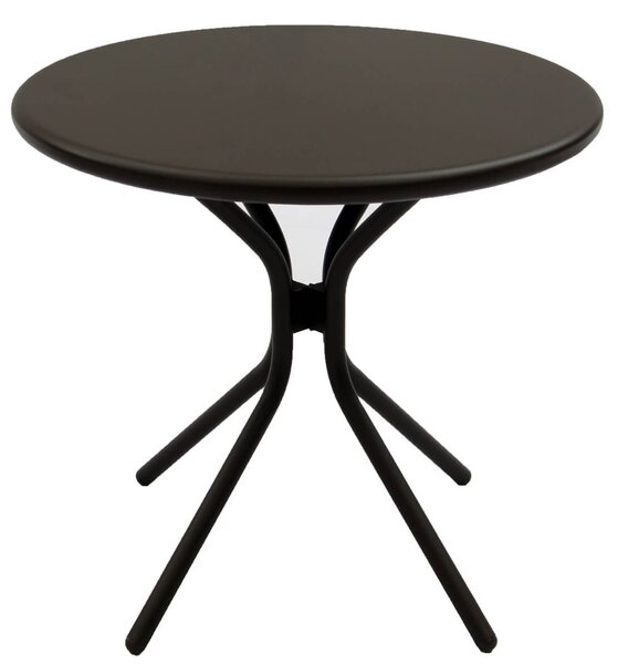Tavolino da Giardino Ø50x45 cm in Ferro Taddei Shell Grigio Scuro