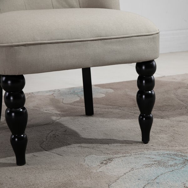 HOMCOM Poltrona da Soggiorno Poltrona Lounge Vintage Poltrona Relax con Gambe in Legno, Poltrona da Lettura Effetto Lino, Poltrona Imbottita per Camera Beige | Aosom Italy