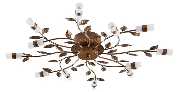 Plafoniera Lindby, Bentas, Bronzo / Ottone anticato, Soggiorno, Metallo, Fiorentino