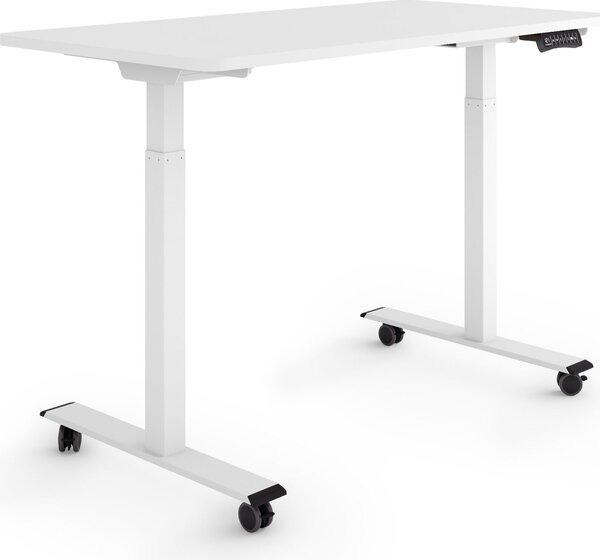 ESMART Germany ERX-122WW 120x60cm Bianco Scrivania ergonomica regolabile in altezza su ruote Regolabile elettricamente in altezza in modo continuo da 78,5 a 127,5 cm 3 memorie di attività Doppio motore Montaggio rapido