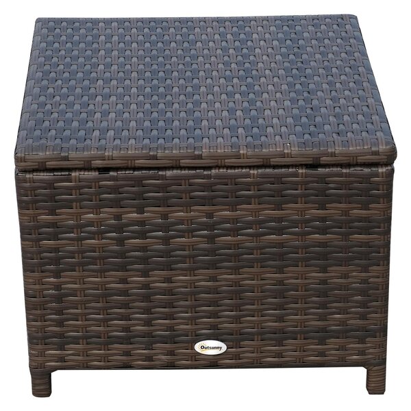 Set Tavolo e 4 Sedie da giardino in Alluminio e Rattan Sintetico 4 Poggiapiedi e Cuscini Marrone