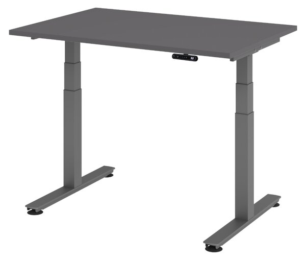 Scrivania elettrica bümö XDSM - Dimensioni: 120 x 80 cm, finitura: grafite, struttura: grafite