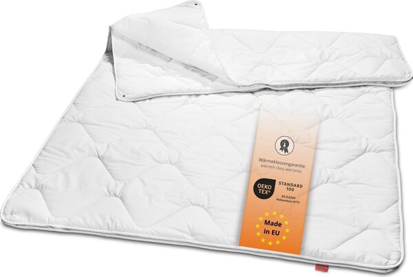 Coperta per letto a 4 stagioni, 135 x 200 cm, 100% cotone satinato, lavabile, modello sleepling Basic 360