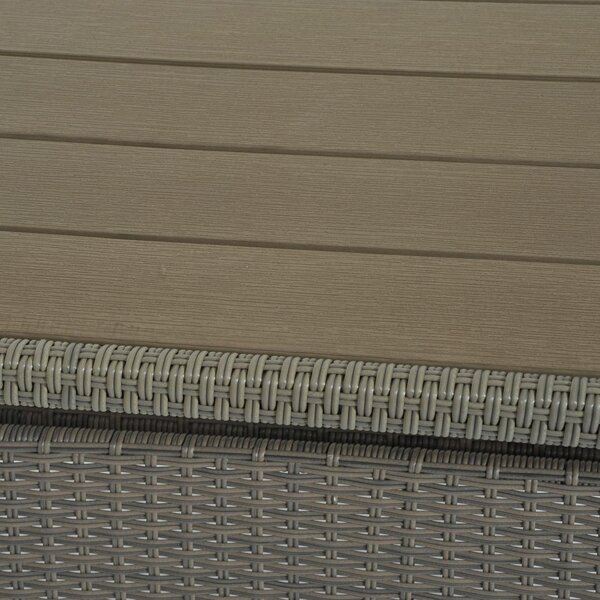 Tavolo da Giardino in Rattan Sintetico Grigio 150x85x74 cm