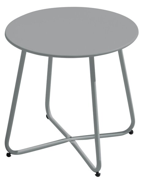 Tavolino da Gardino Ø45 cm in Ferro Epoxy Vorghini Grigio