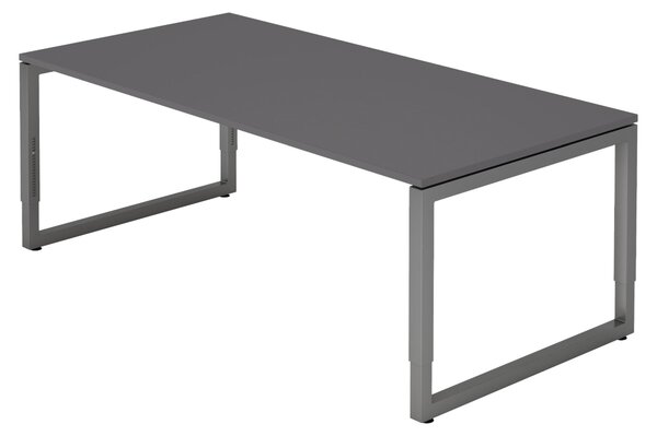 Bümö Scrivania Serie-R - Decorazione: grafite, struttura: grafite, dimensioni: 200 x 100 cm