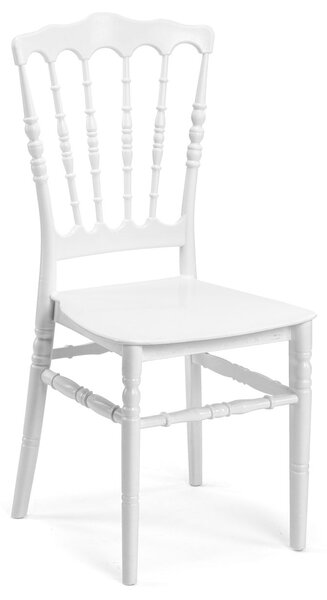Set 4 Sedie da Giardino in Polipropilene Vandi Bianche