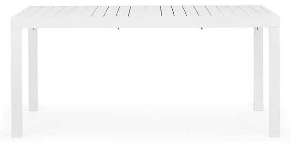 Tavolo da Giardino Allungabile 160/240x90x75 cm in Alluminio Hilde Bianco