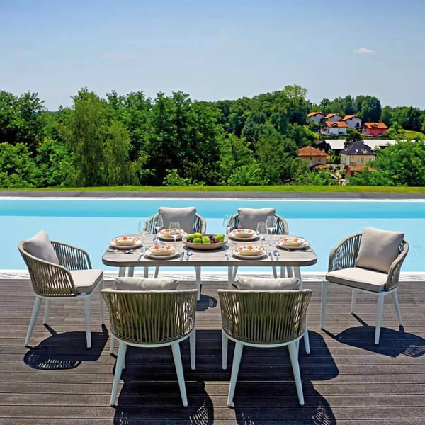 Set Tavolo e 6 Sedie da Giardino in Ferro Vorghini Portovenere