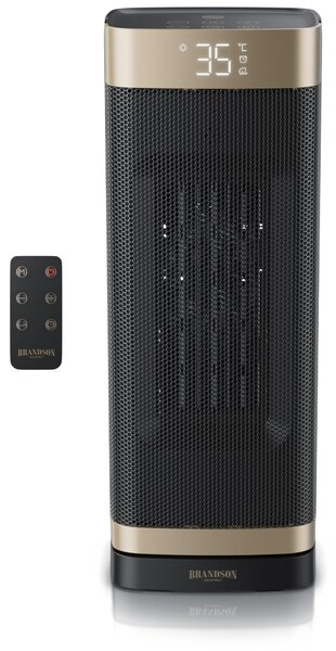 Piastrella ventilata in Vetroceramica, 2000 W, oscillazione, telecomando, modalità eco, timer