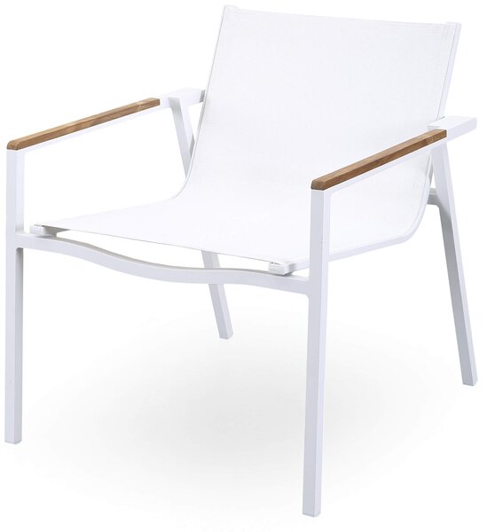 Set Tavolino e 2 Sedie da Giardino in Alluminio Kraus Raffaello Bianco