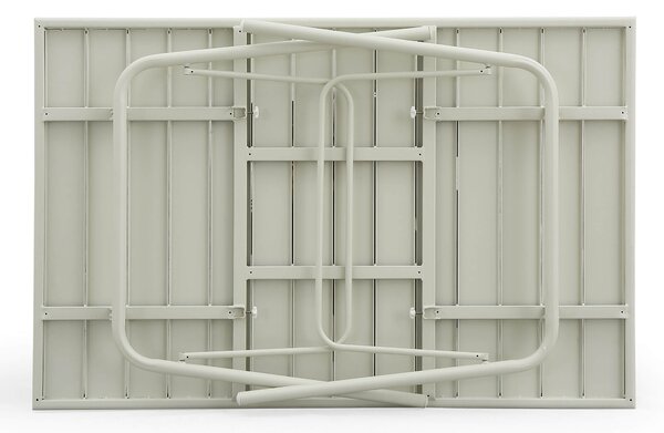 Tavolo da Giardino Pieghevole 140x90x75,3 cm in Acciaio Kraus Brunelleschi Bianco