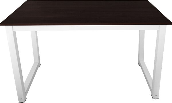 Scrivania Bituxx 120cm x 60cm x 75,5cm bianco nero (noce) MS-17848