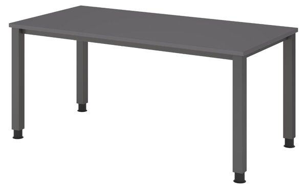 Scrivania bümö Serie Q - Dimensioni: 160 x 80 cm, Finitura: grafite, Struttura: grafite