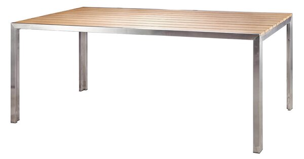Set Tavolo e 6 Sedie da Giardino in Acciaio e Sumpar Wood Kraus Donatello