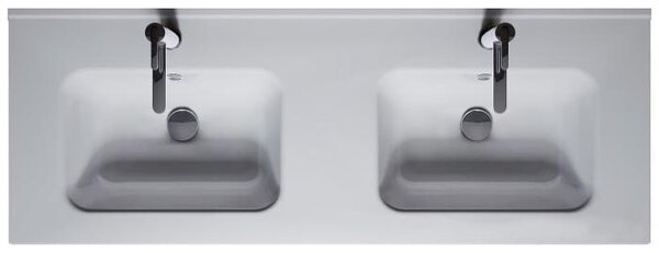 Lavabo doppio da incasso Riho Porto, dimensioni 120 cm