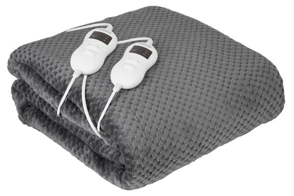 Coperta riscaldante 150x160 cm, in poliestere, con protezione contro il surriscaldamento, lavabile