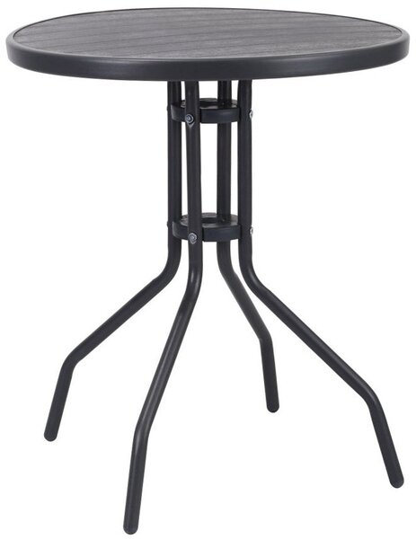 Tavolino da Giardino Ø60 cm in Acciaio Becker Wood Grigio