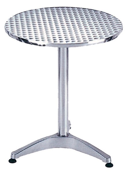 Tavolino Tondo da Giardino Ø60 cm in Alluminio Bauer Silver