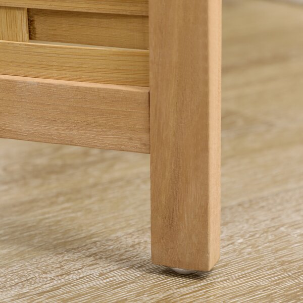 HOMCOM Separé Pieghevole Parete Divisoria Privacy, Bambù, 3 parti, 120 cm x 170 cm x 1,8 cm, naturale | Aosom Italy