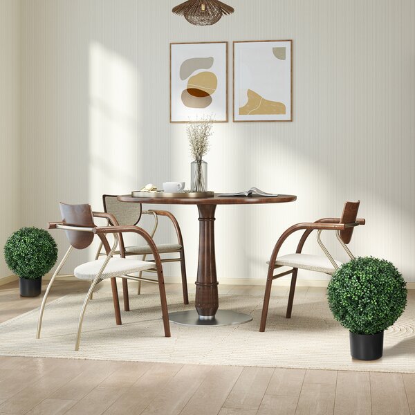 HOMCOM Bosso pianta artificiale, sferica, 52x40 cm, verde | Aosom Italy